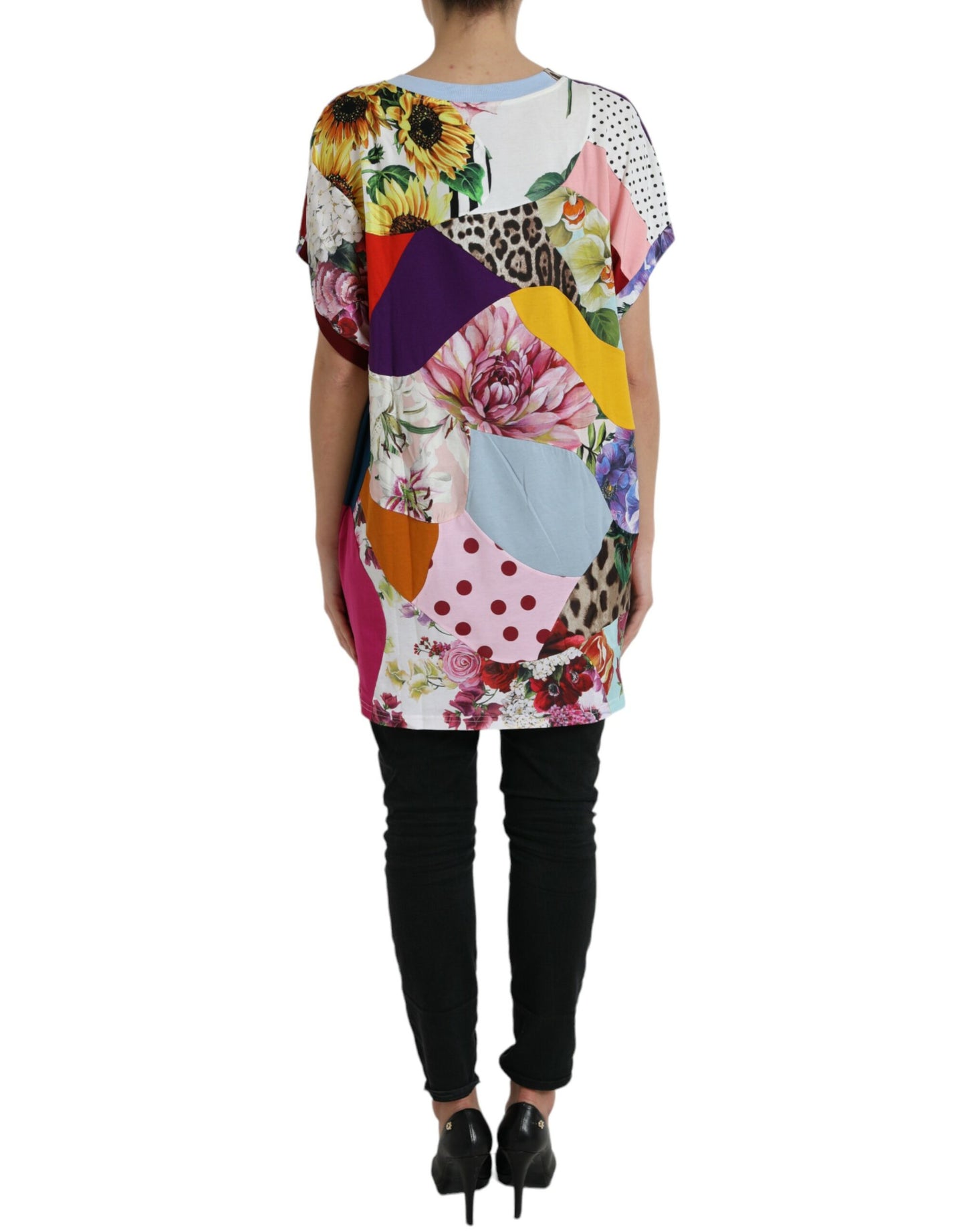  - Multicolor Cotton Silk Patchwork Blouse