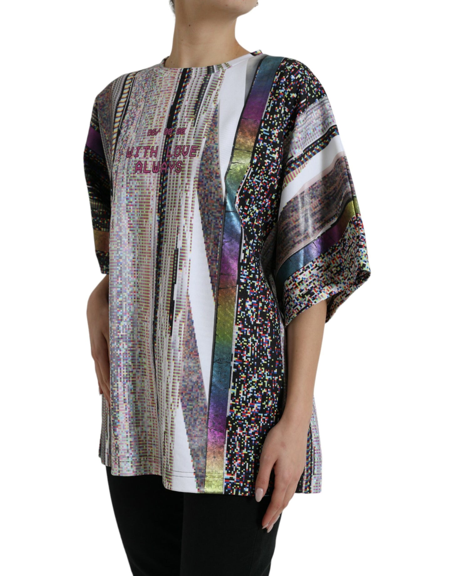  - Chic Multicolor Round Neck Tee