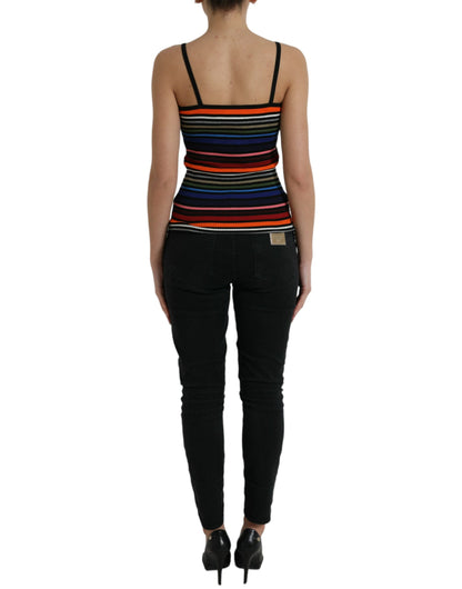  - Chic Striped Spaghetti Strap Tank Top