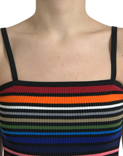  - Chic Striped Spaghetti Strap Tank Top