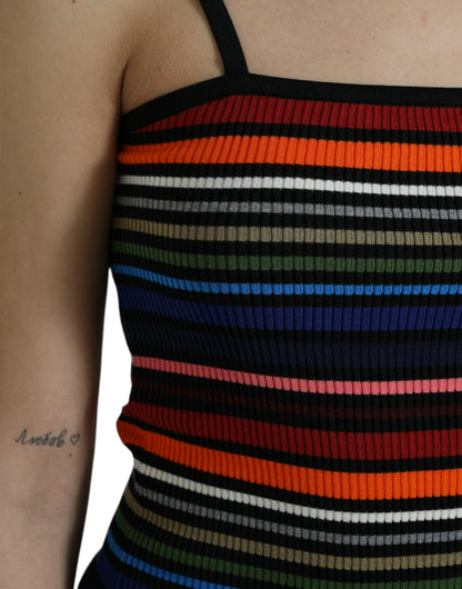  - Chic Striped Spaghetti Strap Tank Top