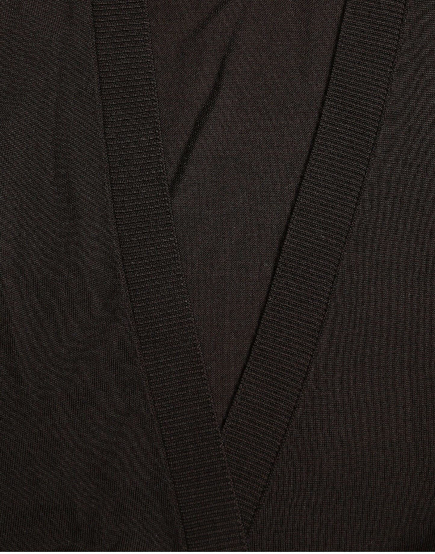  - Elegant Black Virgin Wool Cardigan