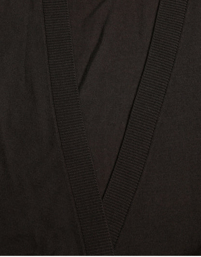  - Elegant Black Virgin Wool Cardigan