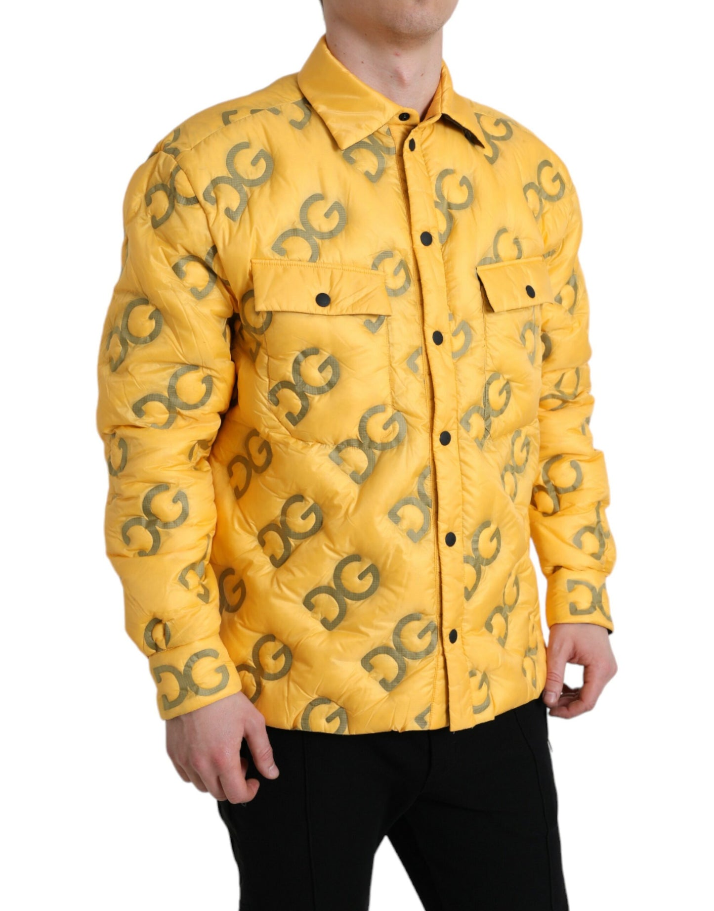  - Elegant Yellow Padded Blouson Jacket