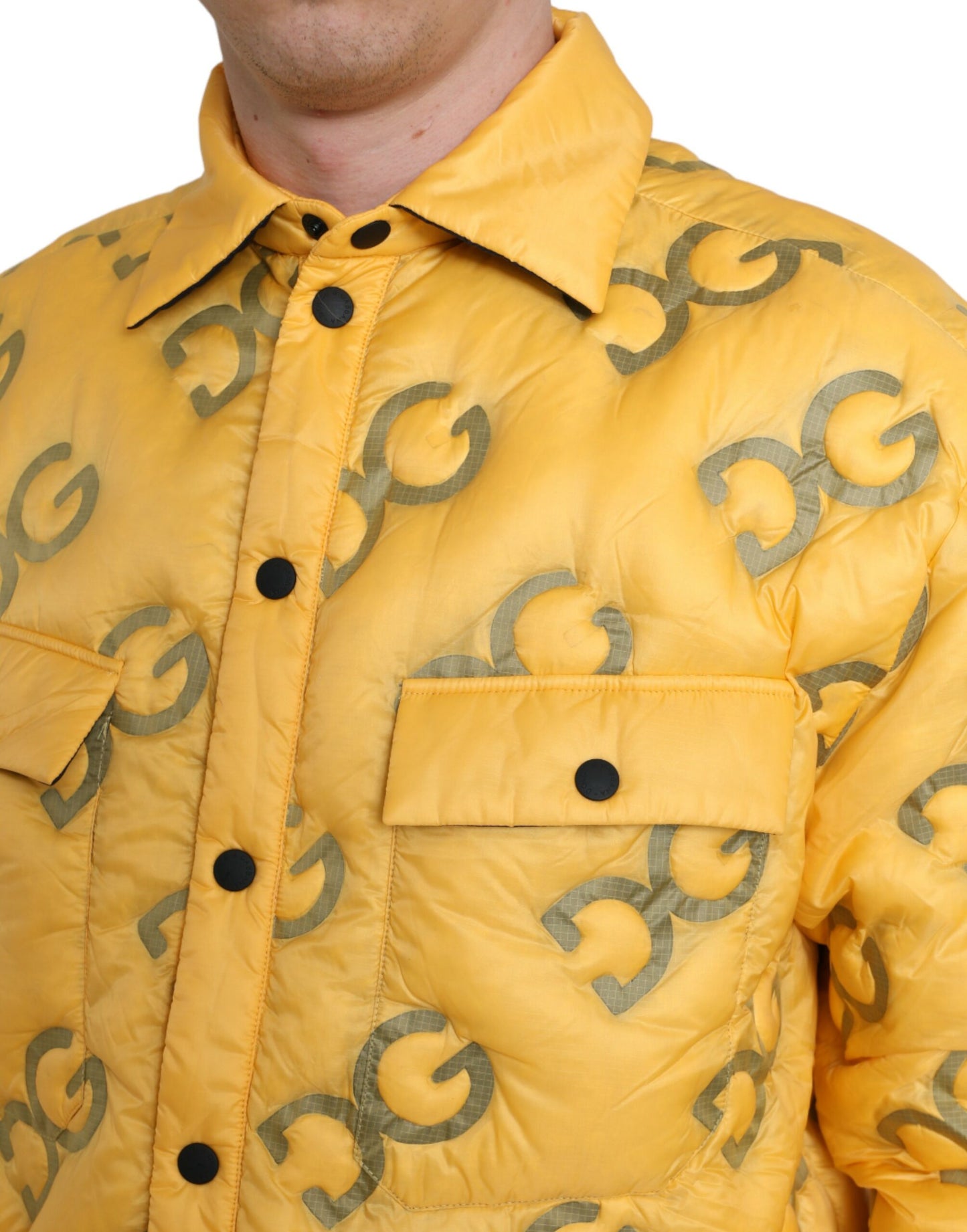  - Elegant Yellow Padded Blouson Jacket