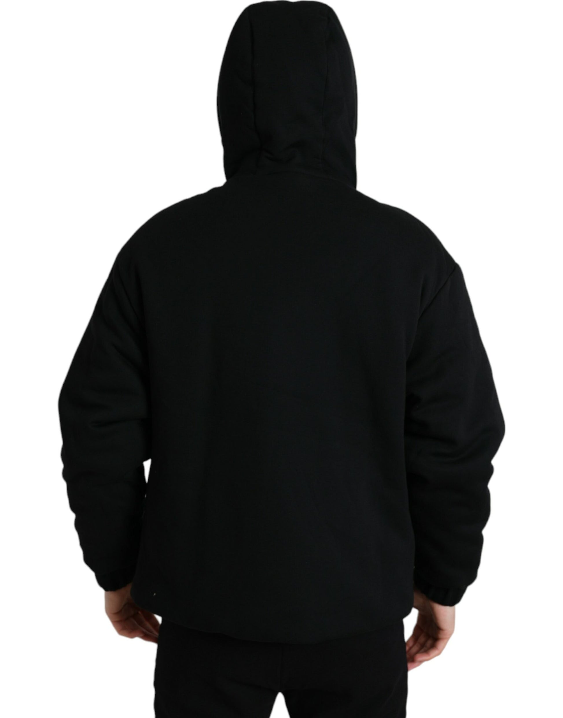 Men's Black Hooded Bomber Jacket – Sleek Designer Outerwear