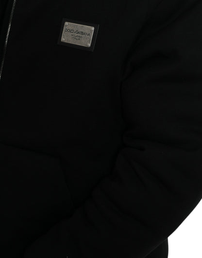 Men's Black Hooded Bomber Jacket – Sleek Designer Outerwear