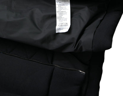 Men's Black Hooded Bomber Jacket – Sleek Designer Outerwear