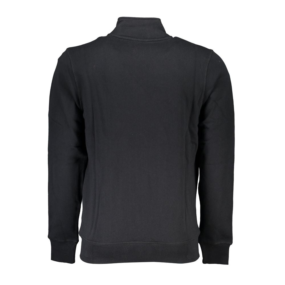 Black Cotton Men Sweater