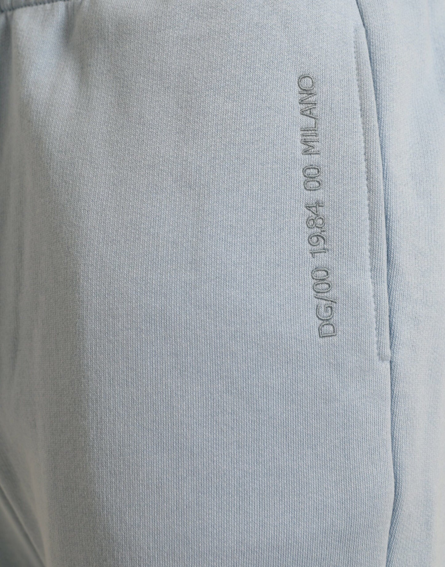  - Elegant Light Blue Cotton Blend Joggers