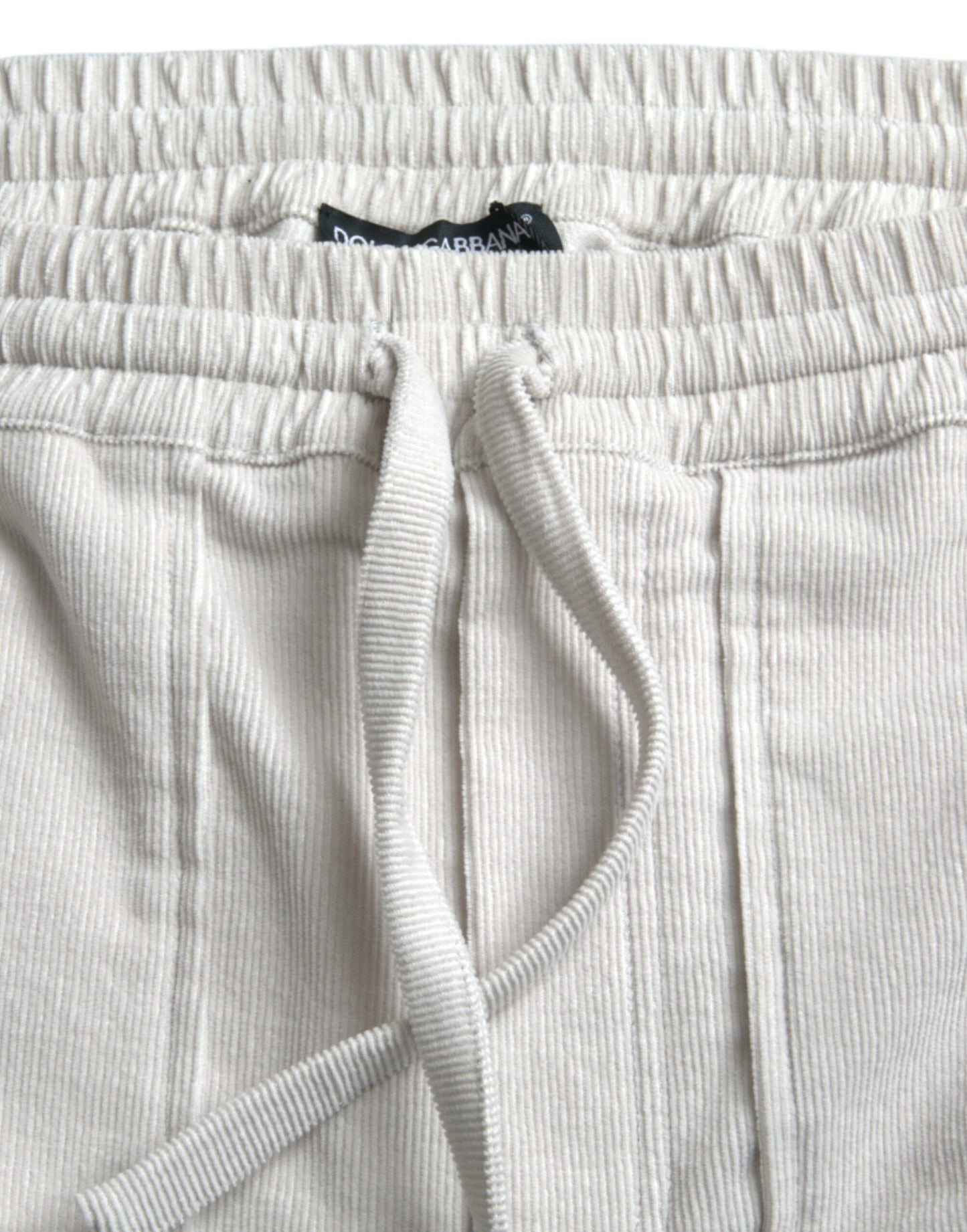  - Beige Cotton Corduroy Men's Bermuda Shorts