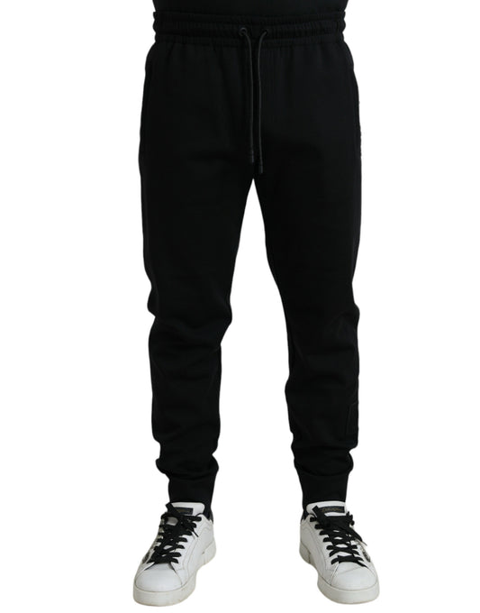  - Elegant Black Jogger Pants - Cotton & Nylon Blend