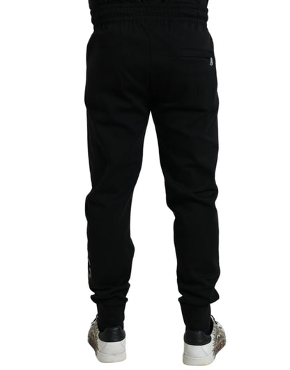  - Elegant Black Jogger Pants - Cotton & Nylon Blend