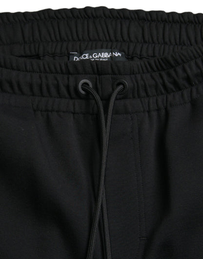  - Elegant Black Jogger Pants - Cotton & Nylon Blend