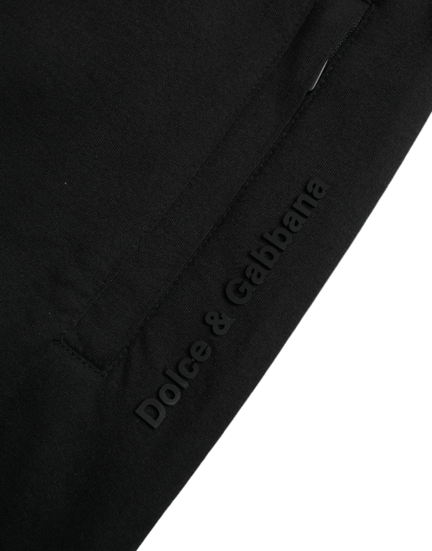  - Elegant Black Jogger Pants - Cotton & Nylon Blend