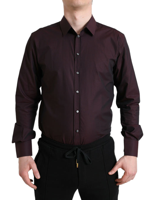  - Elegant Maroon Martini Dress Shirt
