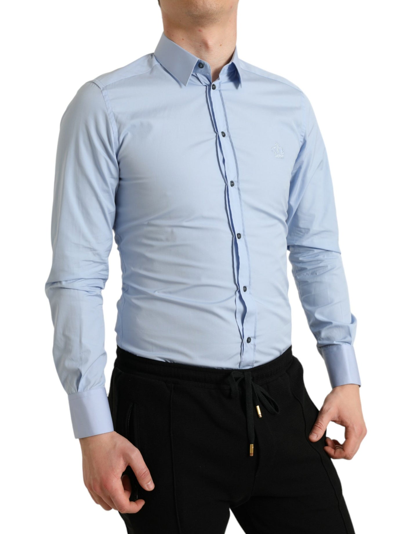  - Elegant Slim Fit Sky Blue Dress Shirt