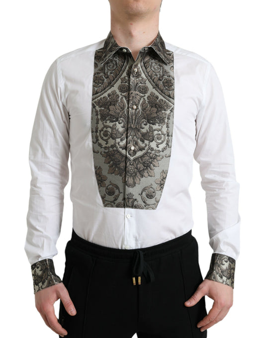  - Elegant Slim Fit French Cuff Dress Shirt