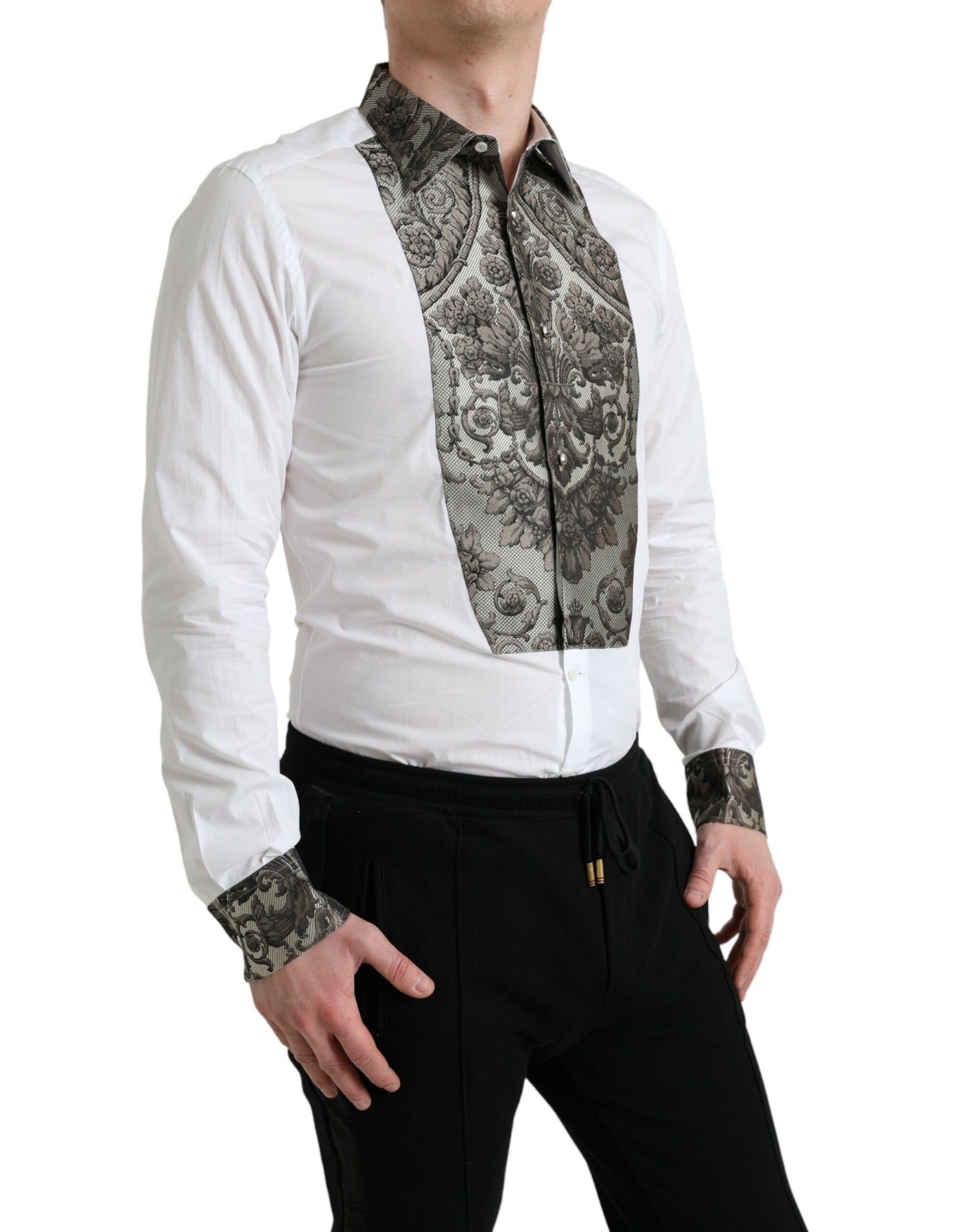  - Elegant Slim Fit French Cuff Dress Shirt