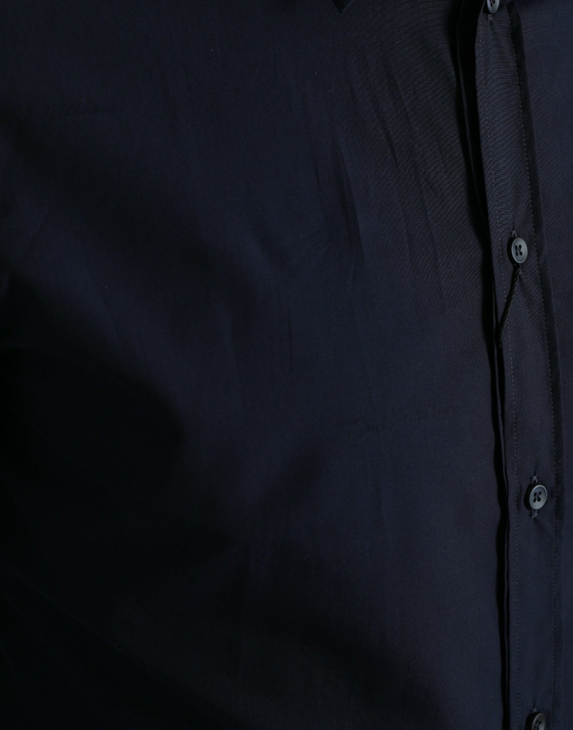 Elegant Navy Jacquard Dress Shirt