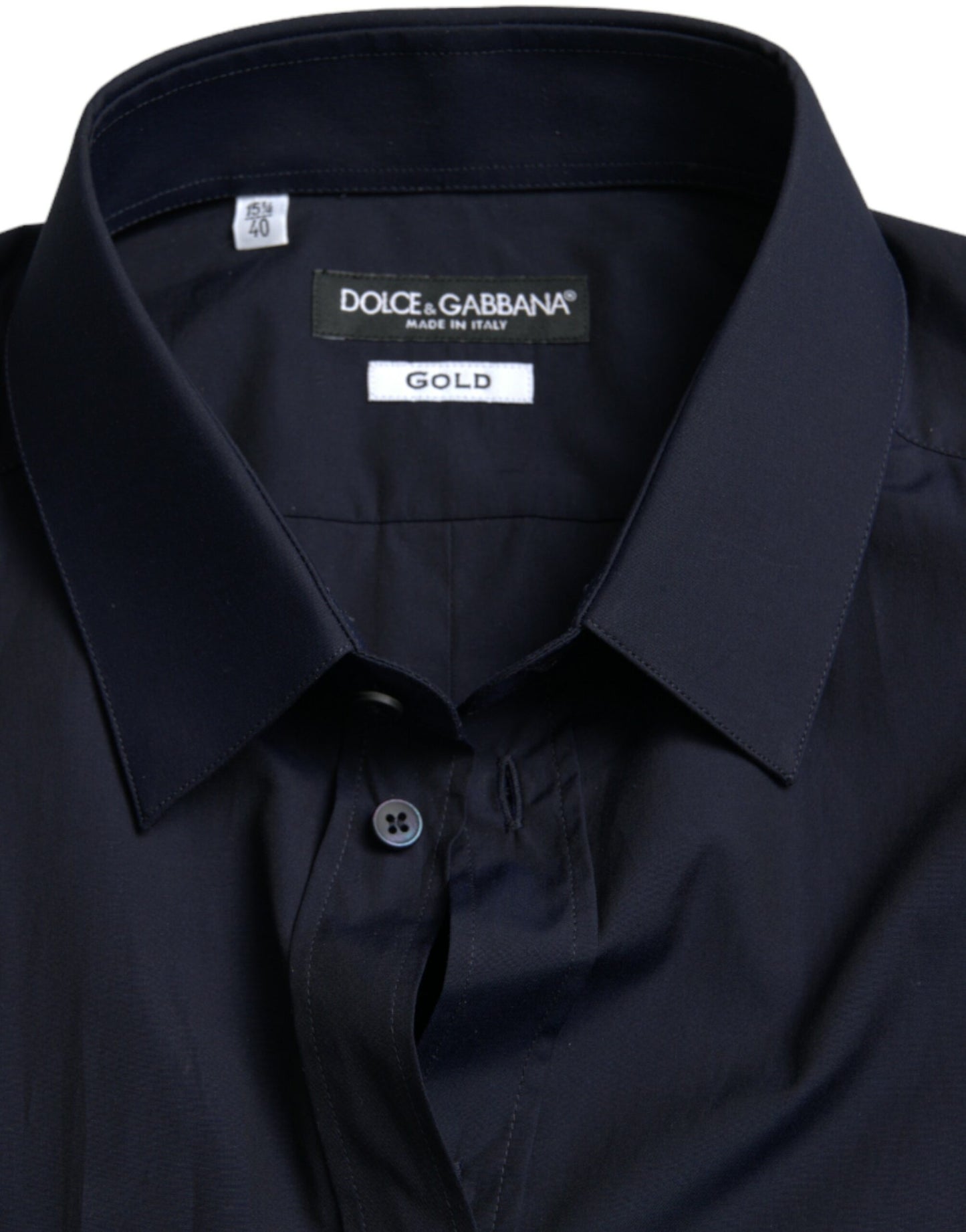  - Elegant Navy Jacquard Dress Shirt