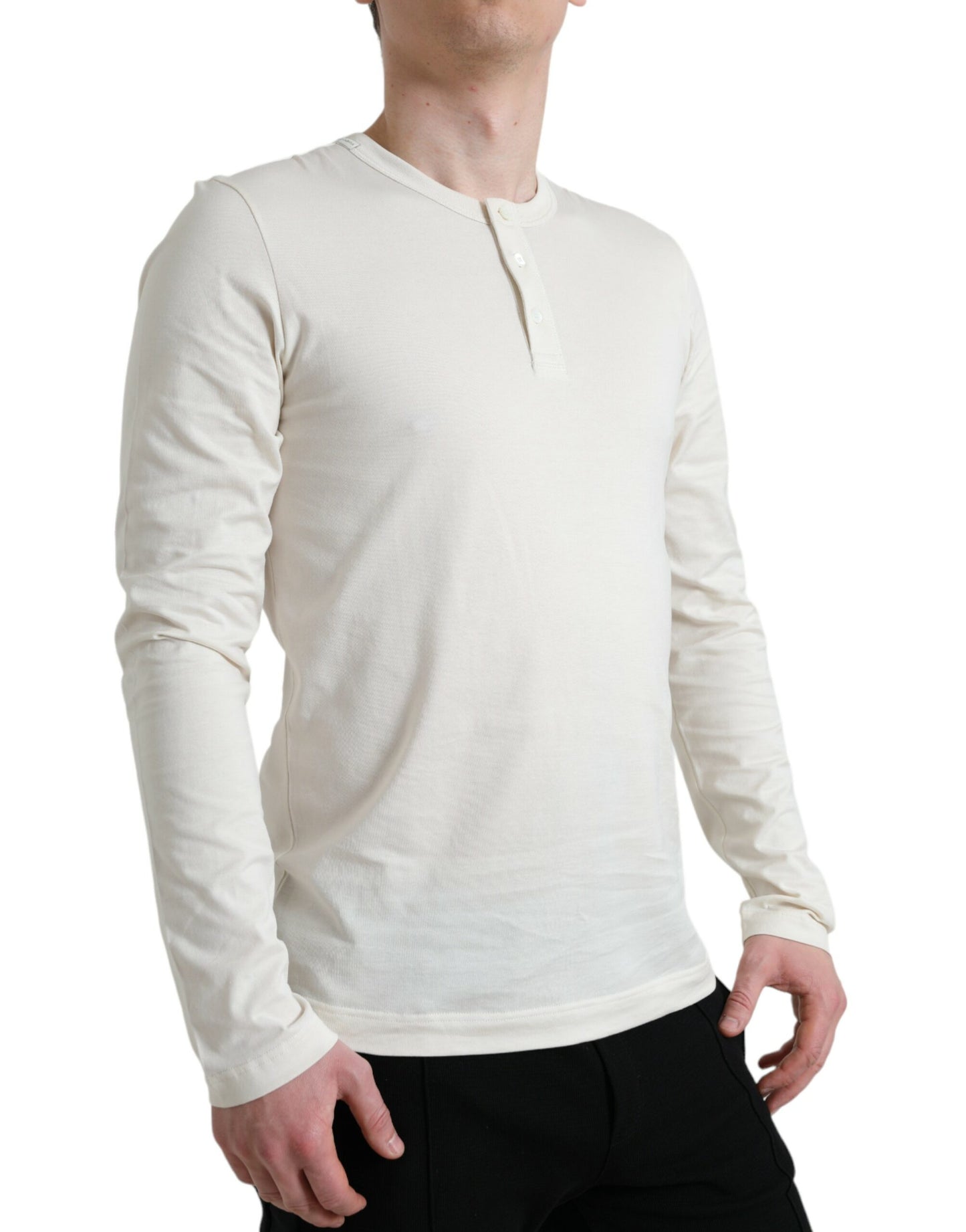  - Elegant Off White Cotton Sweater