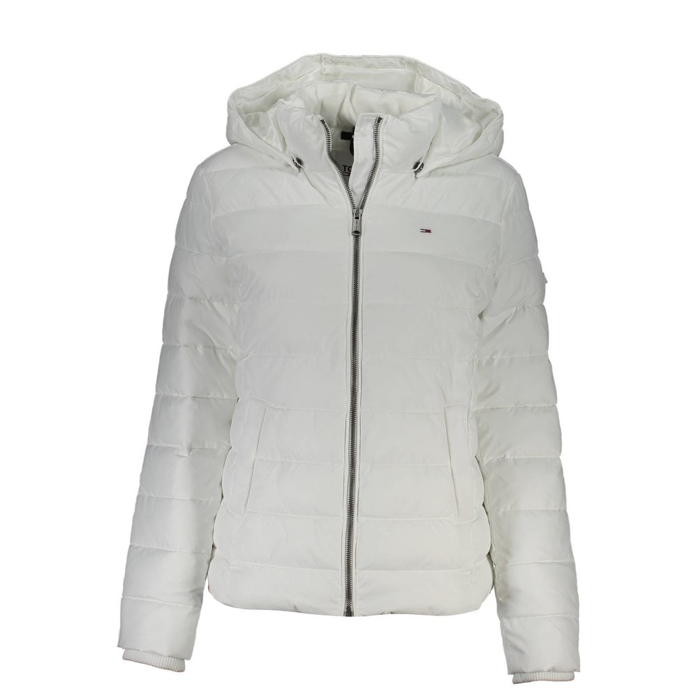 White Polyester Women Jacket