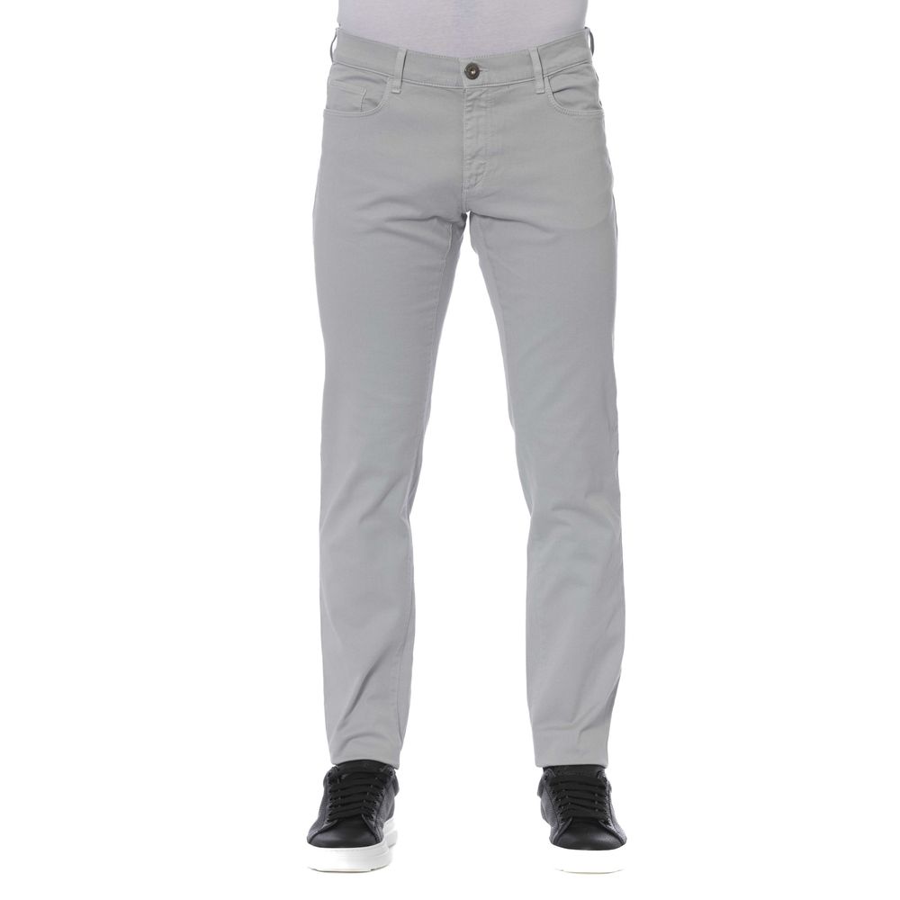  - Gray Cotton Men Jeans