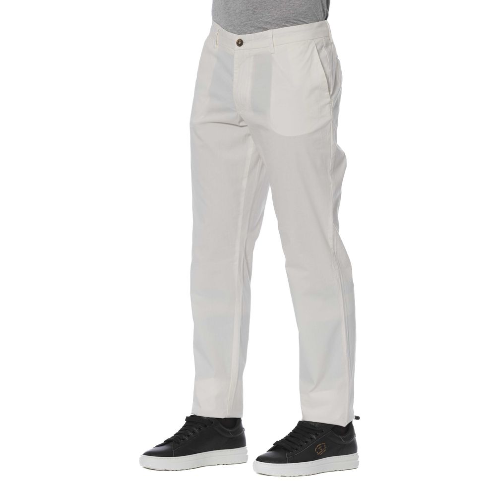 White Cotton Men Trouser