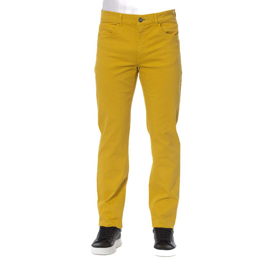  - Yellow Cotton Men Pant