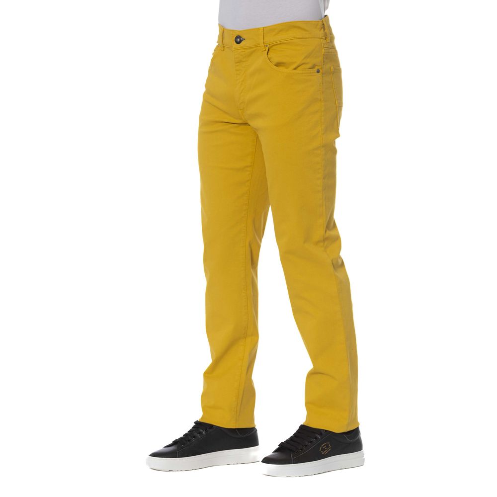  - Yellow Cotton Men Pant