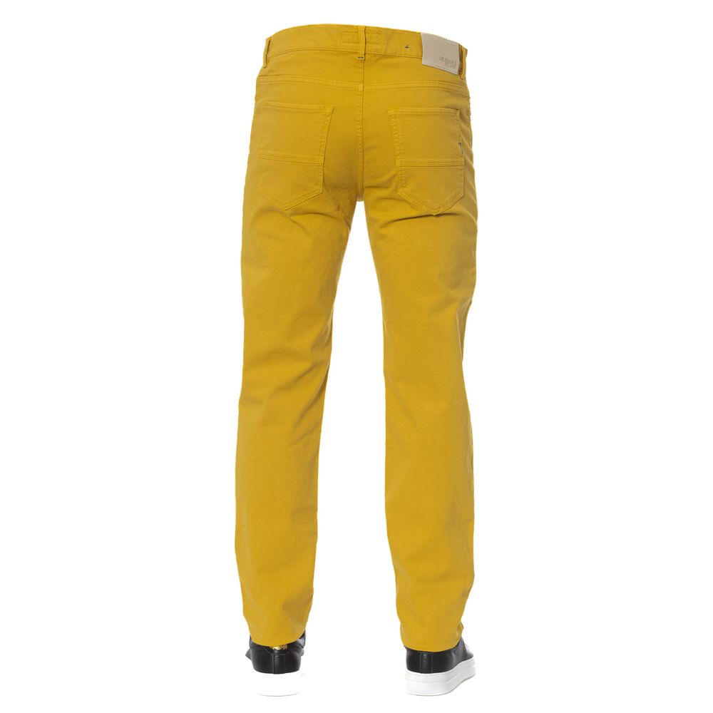  - Yellow Cotton Men Pant