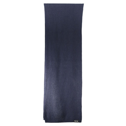 Calvin Klein Blue Cotton Cashmere Scarf