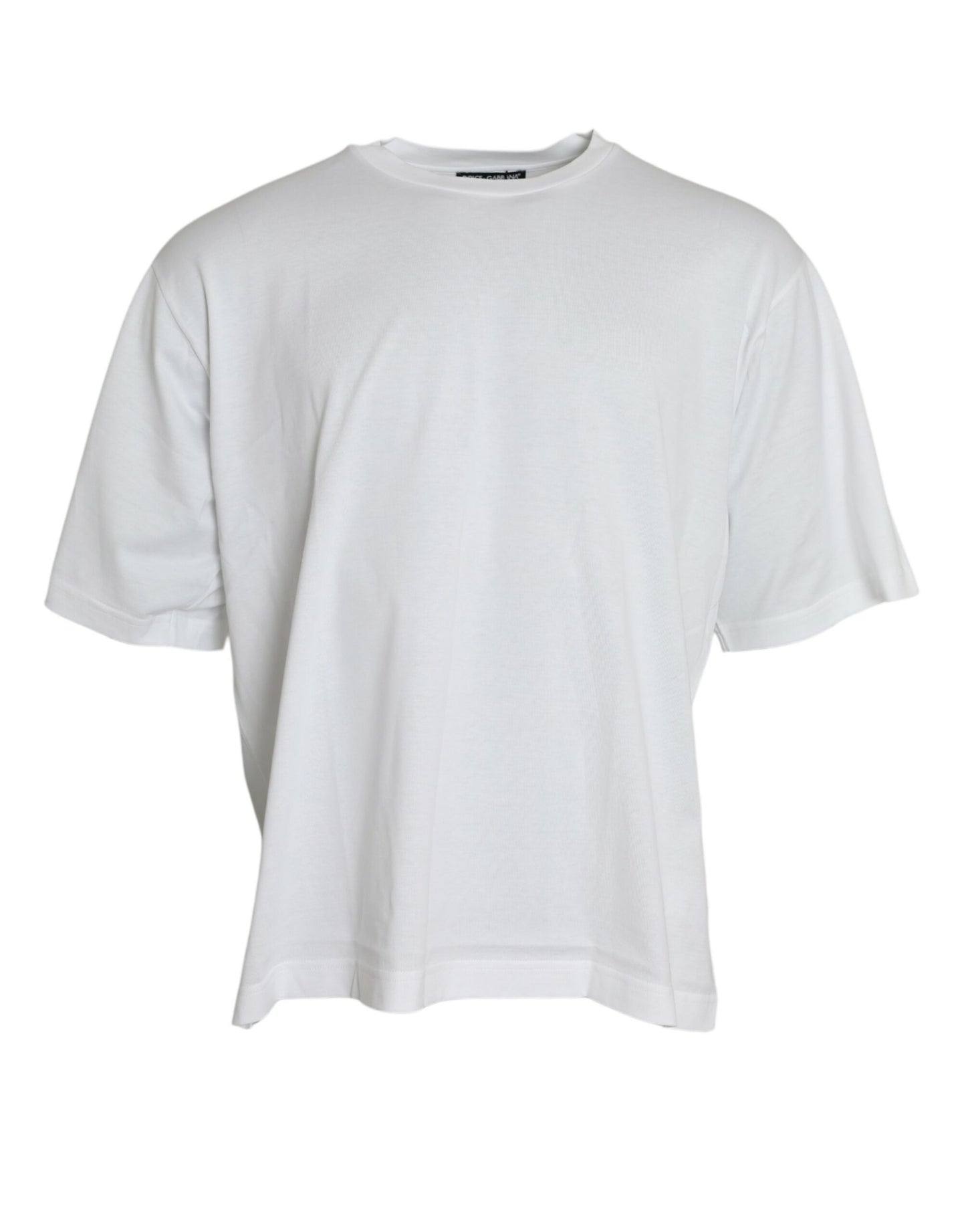  - Elegant White Crew Neck Luxury Tee