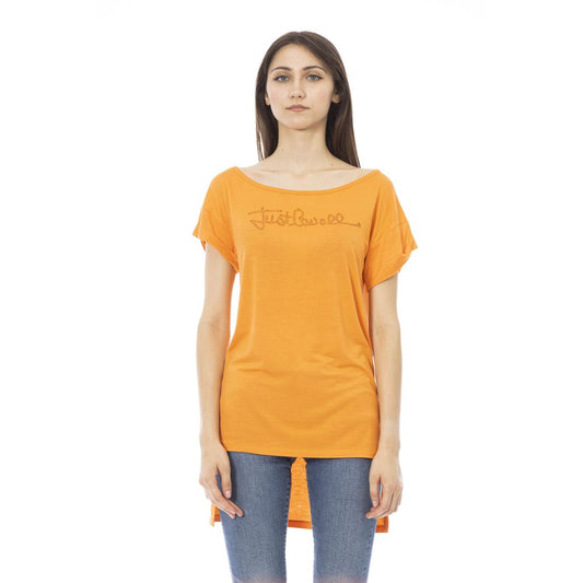  - Orange Cotton Women T-Shirt