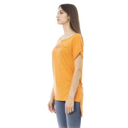  - Orange Cotton Women T-Shirt