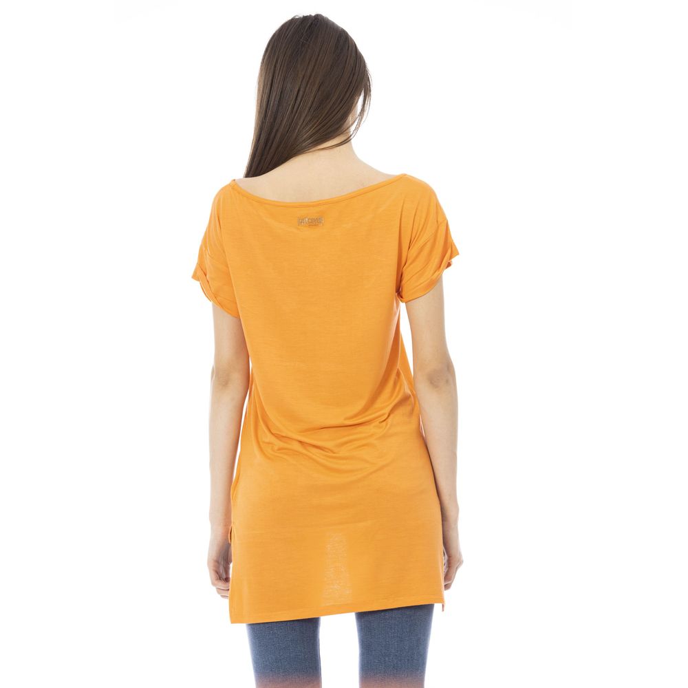  - Orange Cotton Women T-Shirt