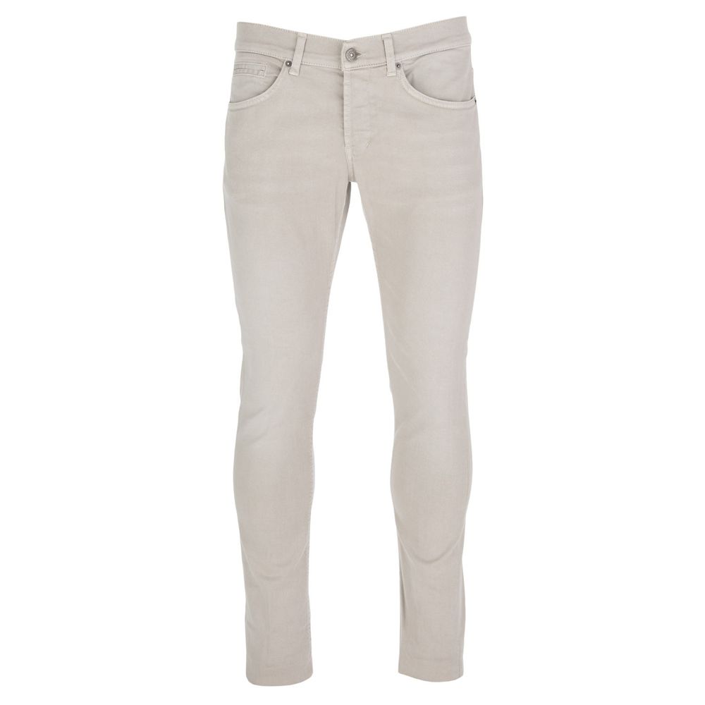  - Chic Beige Stretch Cotton Trousers