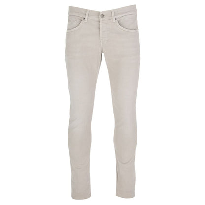  - Chic Beige Stretch Cotton Trousers