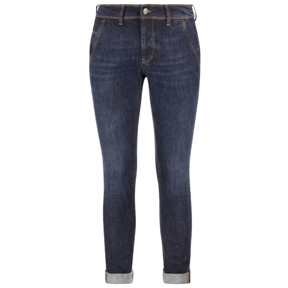 Sleek Skinny Fit Dark Blue Jeans