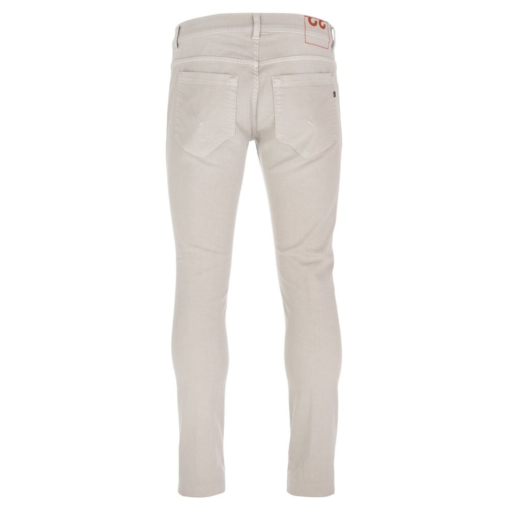  - Chic Beige Stretch Cotton Trousers