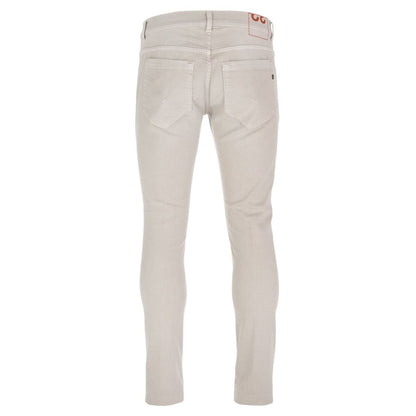  - Chic Beige Stretch Cotton Trousers