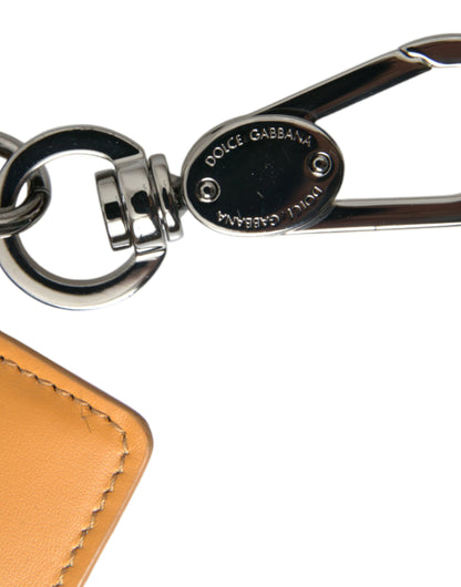  - Elegant Orange Calf Leather Card Holder