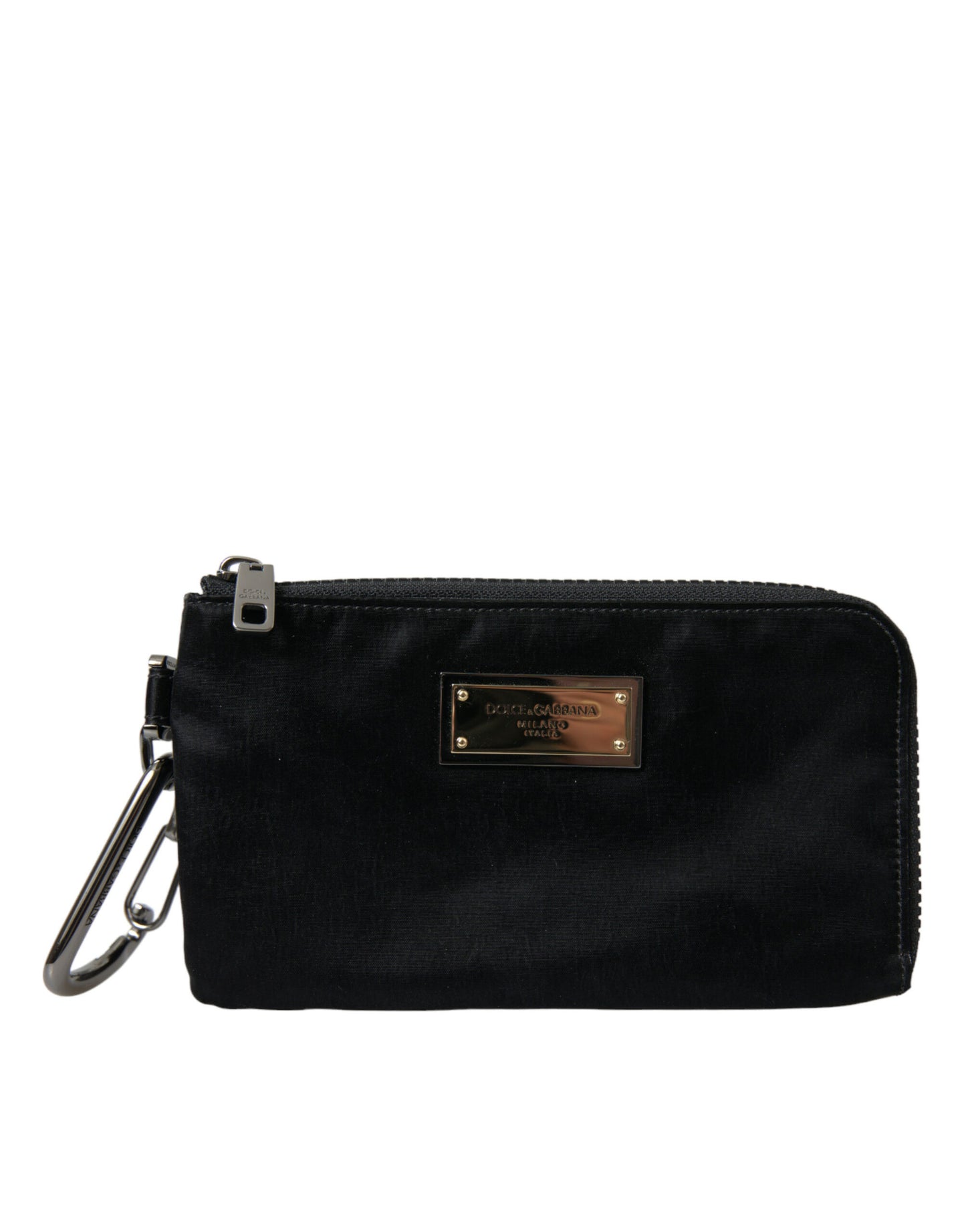  - Sleek Designer Nylon-Leather Pouch in Black