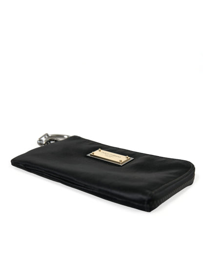  - Sleek Designer Nylon-Leather Pouch in Black