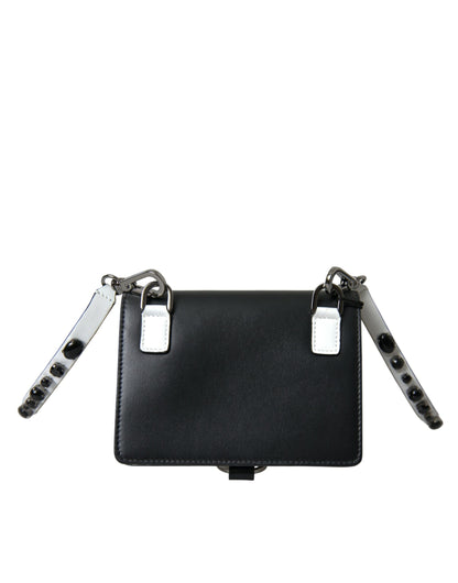  - Elegant Crystal-Embellished Leather Card Holder