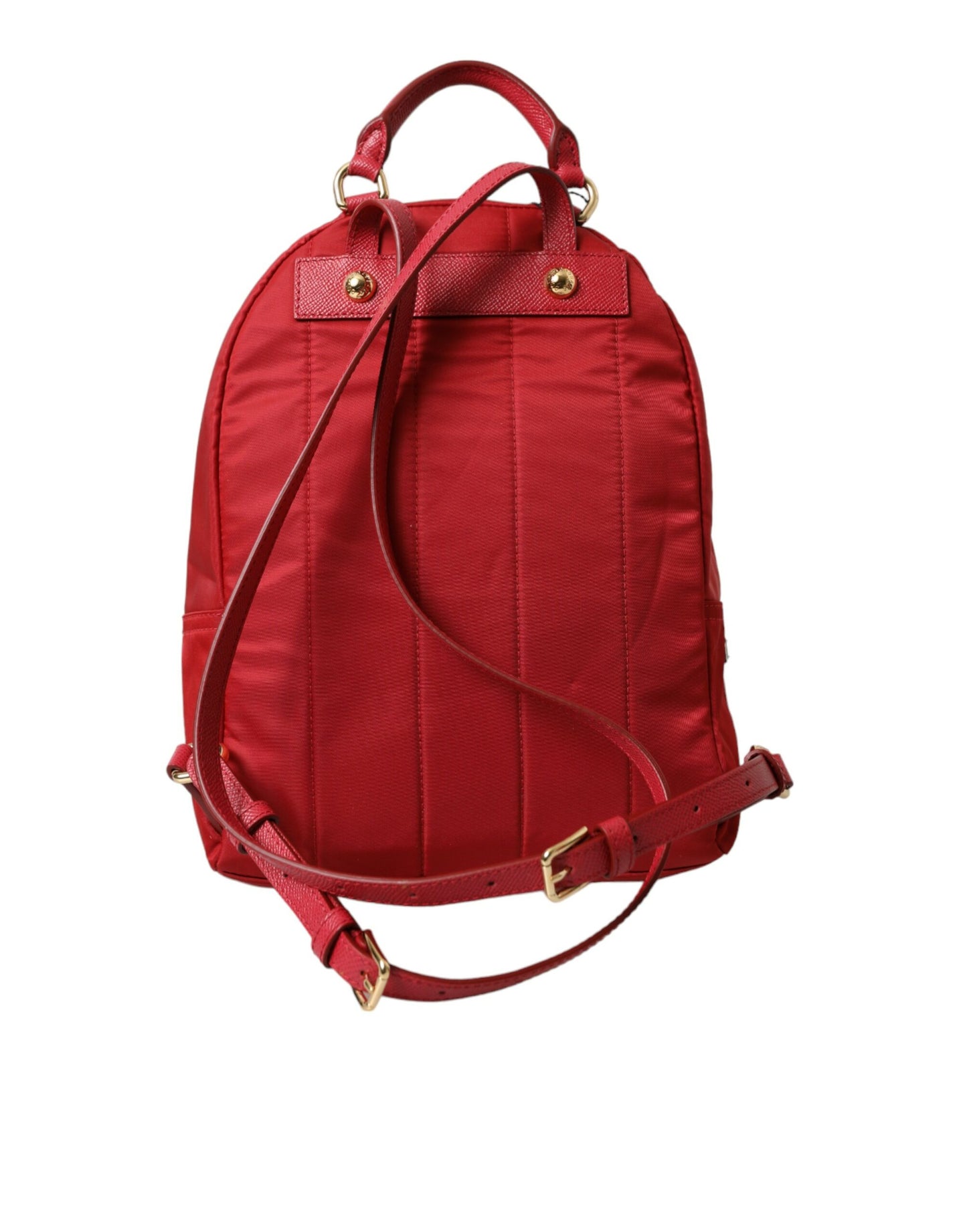  - Embellished Red Backpack with Gold Detailing