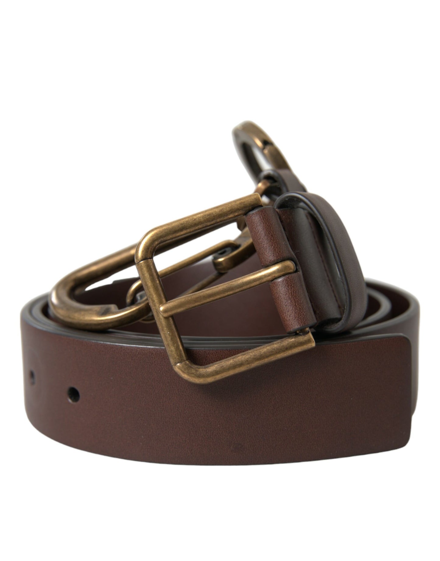  - Elegant Calf Leather Belt with Metal Buckle Closure