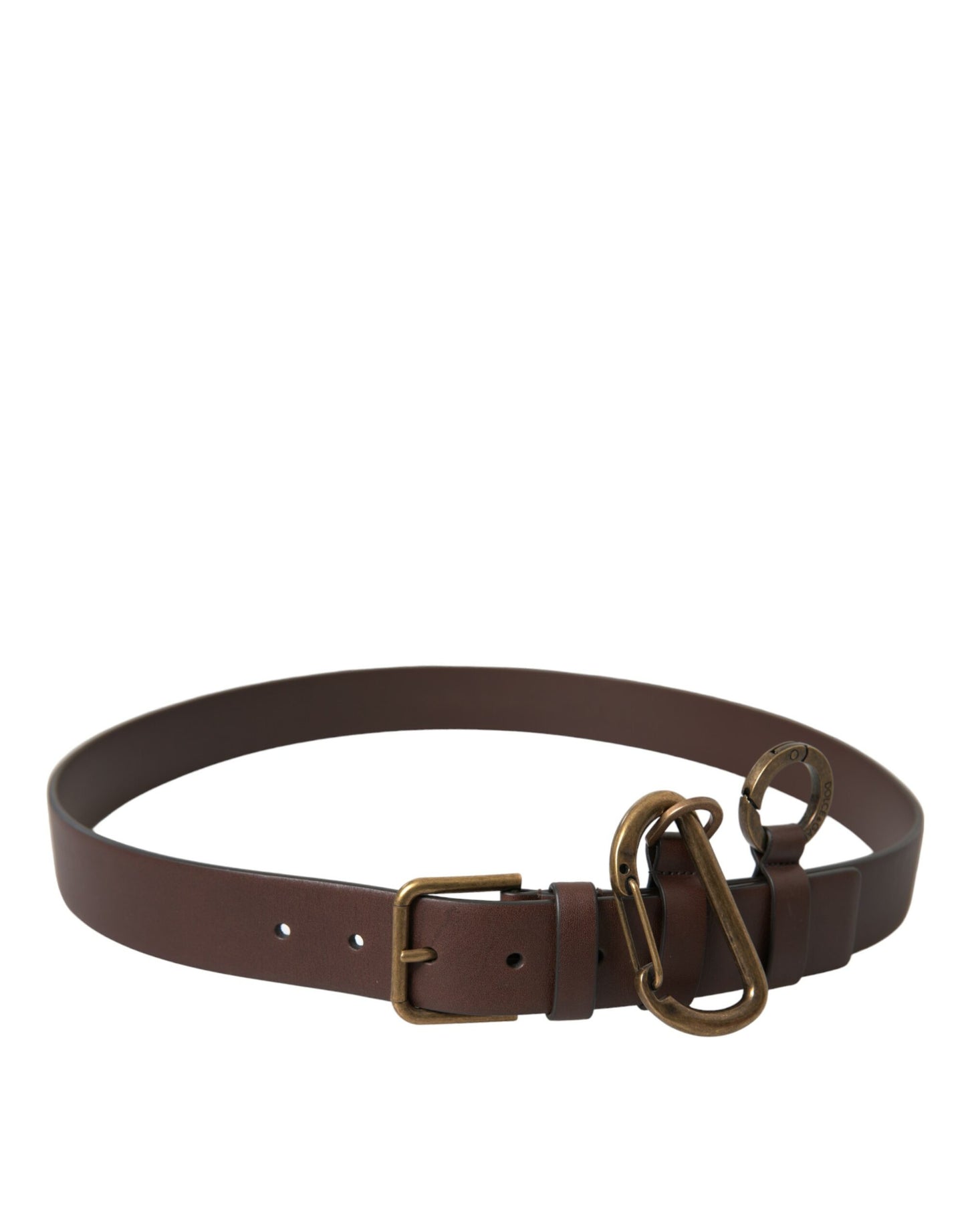  - Elegant Calf Leather Belt with Metal Buckle Closure