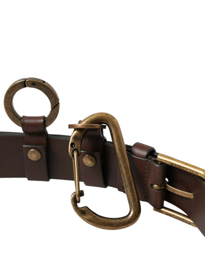  - Elegant Calf Leather Belt with Metal Buckle Closure